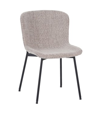 Chaise Contemporaine avec Revêtement en Tissu Bouclé