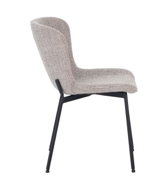 Chaise Contemporaine avec Revêtement en Tissu Bouclé