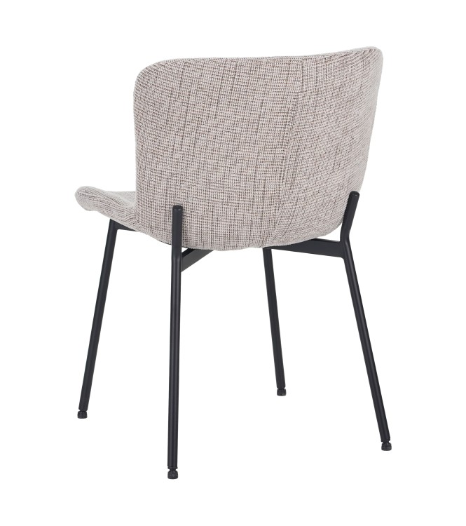 Chaise Contemporaine avec Revêtement en Tissu Bouclé