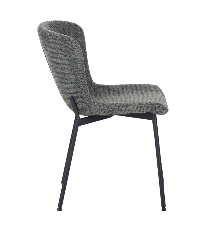 Chaise Contemporaine avec Revêtement en Tissu Bouclé