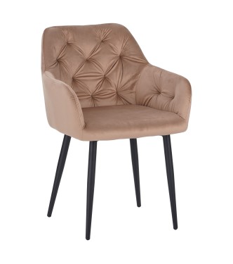 Fauteuil en Velours Capitonné au Style Contemporain