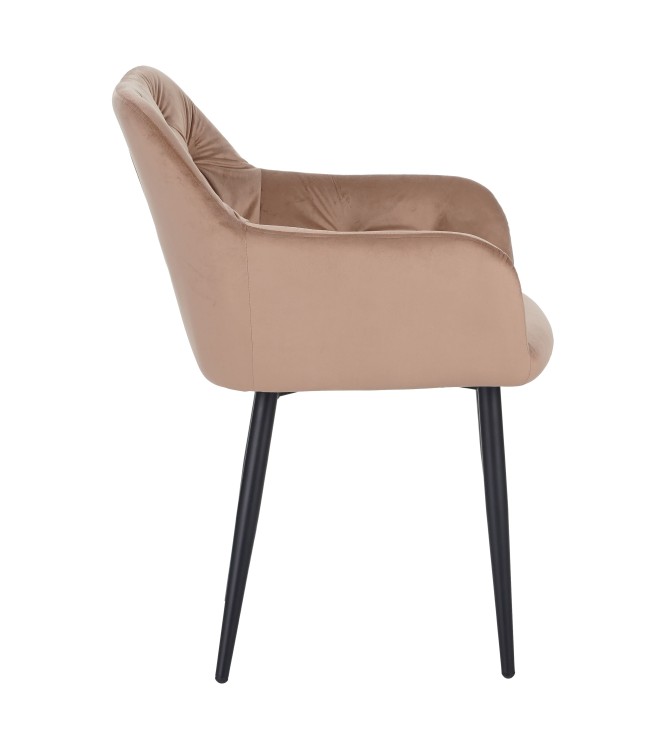 Fauteuil en Velours Capitonné au Style Contemporain