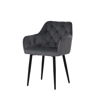 Fauteuil en Velours Capitonné au Style Contemporain