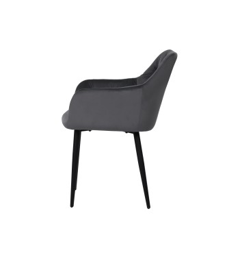 Fauteuil en Velours Capitonné au Style Contemporain