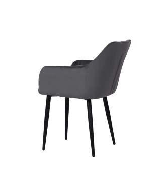 Fauteuil en Velours Capitonné au Style Contemporain