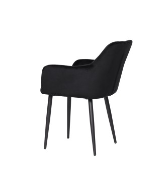 Fauteuil en Velours Capitonné au Style Contemporain